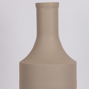 Metal vase beige 20x20x56cm
