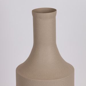 Metal vase beige 20x20x56cm