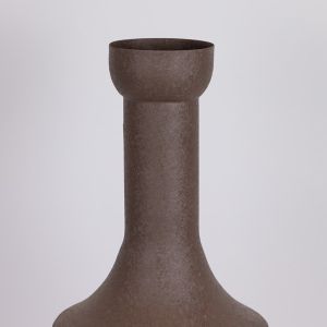 Metal vase brown 23x23x72cm