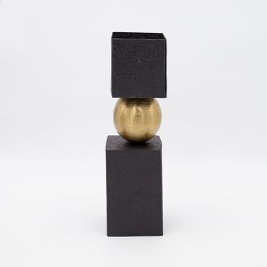 Metal vase black and gold 8x8x285cm