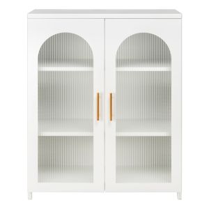 Metal showcase in white color Caril Hm9571,02 80x40x102cm