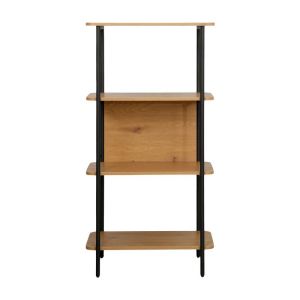 Metal shelf Fl2504 black oak color 60x36x122cm