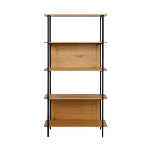 Metal shelf Fl2504 black oak color 60x36x158cm