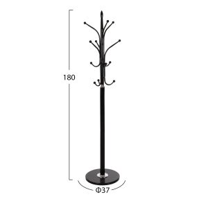 Метална закачалка Hm9573,01 черен цвят - D37x180cm