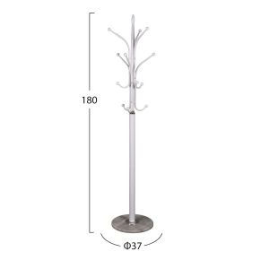 Метална закачалка Hm9573,02 бял цвят - D37x180cm