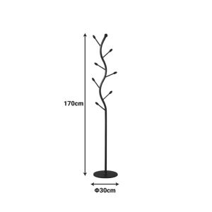 Lelom metal coat hanger in black color D30x170cm