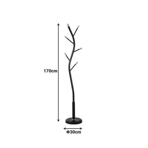 Metal coat hanger Portu in white-natural color D30x170cm