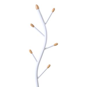 Metal coat hanger Portu in white-natural color D30x170cm