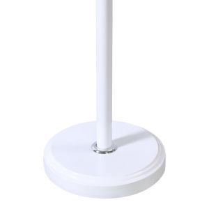 Metal coat hanger Serea in white-natural color D30x175cm