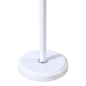 Metal coat hanger Sinem in white-natural color D30x175cm