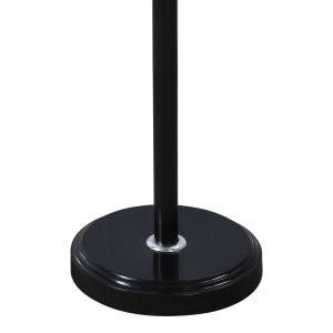 Metal coat hanger Sinem in black-natural color D30x175cm