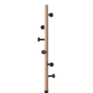 Metal coat hanger Sinem in black-natural color D30x175cm
