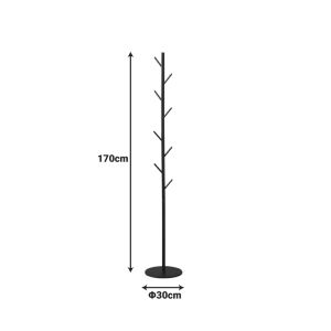 Metal coat hanger Tebera in white color D30x170cm