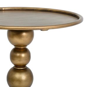Metal round corner table Fl012 black-bronze color 50x55cm