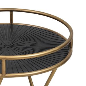 Metal round corner table Fl167 bronze color 47x49cm