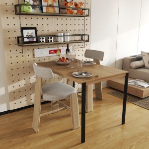 Metal table Faragio in natural black 120x75x75cm