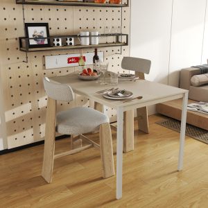 Metal table Faragio in gray-beige shade 120x75x75cm