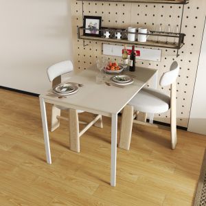 Metal table Faragio in gray-beige shade 120x75x75cm