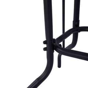 Метална маса Hm5679,01 сива със стъклен плот 120x70x71cm