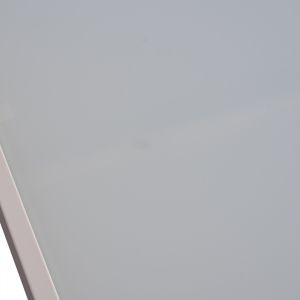 Метална маса Ice White със стъклен плот Hm5767,03 150x90χ75cm