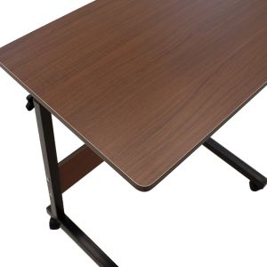 Метална повдигаща се компютърна маса Piper Mdf в цвят орех