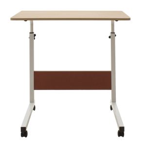 Метална повдигаща се компютърна маса Piper Mdf в цвят светъл дъб 60x40x69-90cm