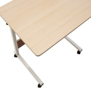 Метална повдигаща се компютърна маса Piper Mdf в цвят светъл дъб 60x40x69-90cm