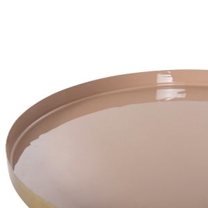 Metal table helper Utri enamel lacquer coral D35.5x44.5hcm Hm4384.10