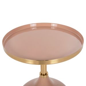 Metal table helper Utri enamel lacquer coral D35.5x44.5hcm Hm4384.10