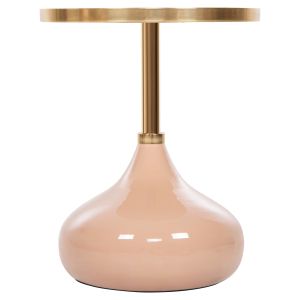 Metal table helper Utri enamel lacquer coral D35.5x44.5hcm Hm4384.10