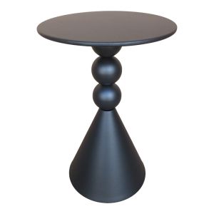Bilane metal side table in black shade, dimensions 39x55 cm