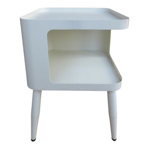 Cubino metal side table in cream shade 35x35x50 cm
