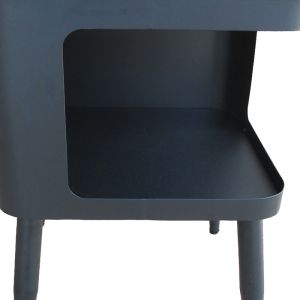 Cubino metal side table in black shade 35x35x50 cm