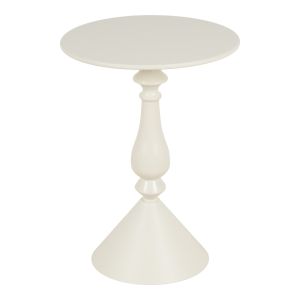 Lalou metal side table in cream shade, L40x55 cm