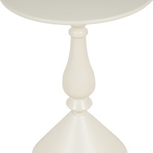 Lalou metal side table in cream shade, L40x55 cm