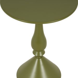 Metal side table Lalou in olive green, dimensions 40x55 cm
