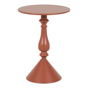 Metal side table Lalou in terracotta gray, dimensions 40x55 cm