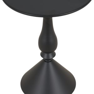 Lalou metal side table in black color, dimensions 40x55 cm