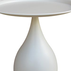 Samino metal side table in cream shade, dimensions 39x42 cm