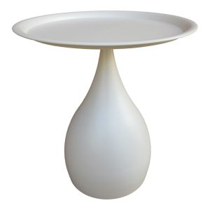 Samino metal side table in cream shade, dimensions 39x42 cm