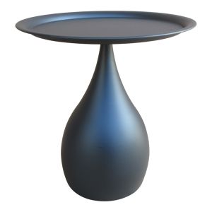 Samino metal side table in black color, dimensions 39x42 cm