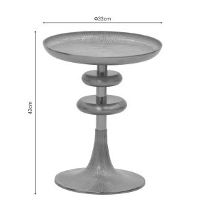 Metal side table Trego Gold with white glossy finish D33x42cm