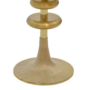 Metal side table Trego Gold with white glossy finish D33x42cm