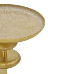 Metal side table Trego Gold with white glossy finish D33x42cm