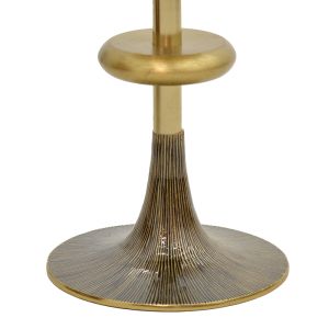 Metal side table Trego gold with black glossy finish D39x55cm