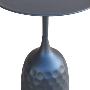 Metal side table Waini in black shade, dimensions 39x60 cm