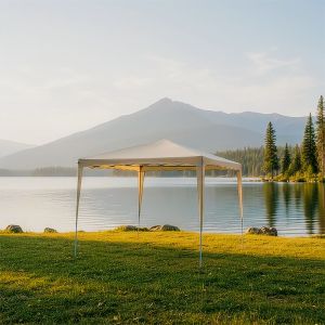 METAL FRAME FOR ARROW - BEIGE FABRIC 3X3M