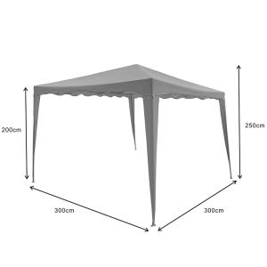 METAL FRAME FOR ARROW - BEIGE FABRIC 3X3M
