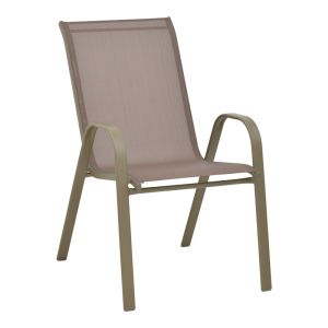 Metal dining table Albero-calan in champagne color D60x70cm