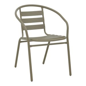 Metal dining table Albero-tade in champagne color D60x70cm